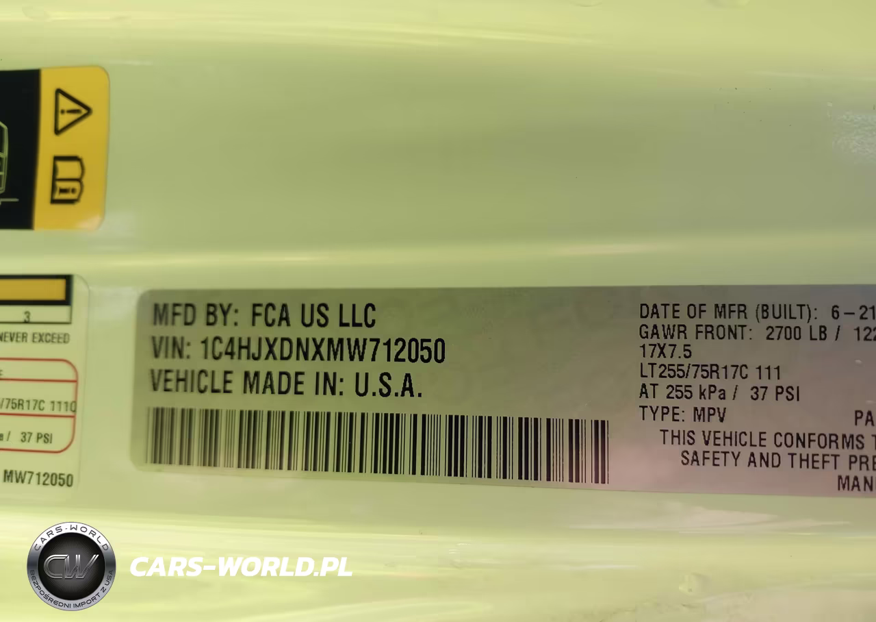 2021 Jeep Wrangler Unlimited Willys Sport 4X4 VIN:1C4HJXDNXMW712050 - 9