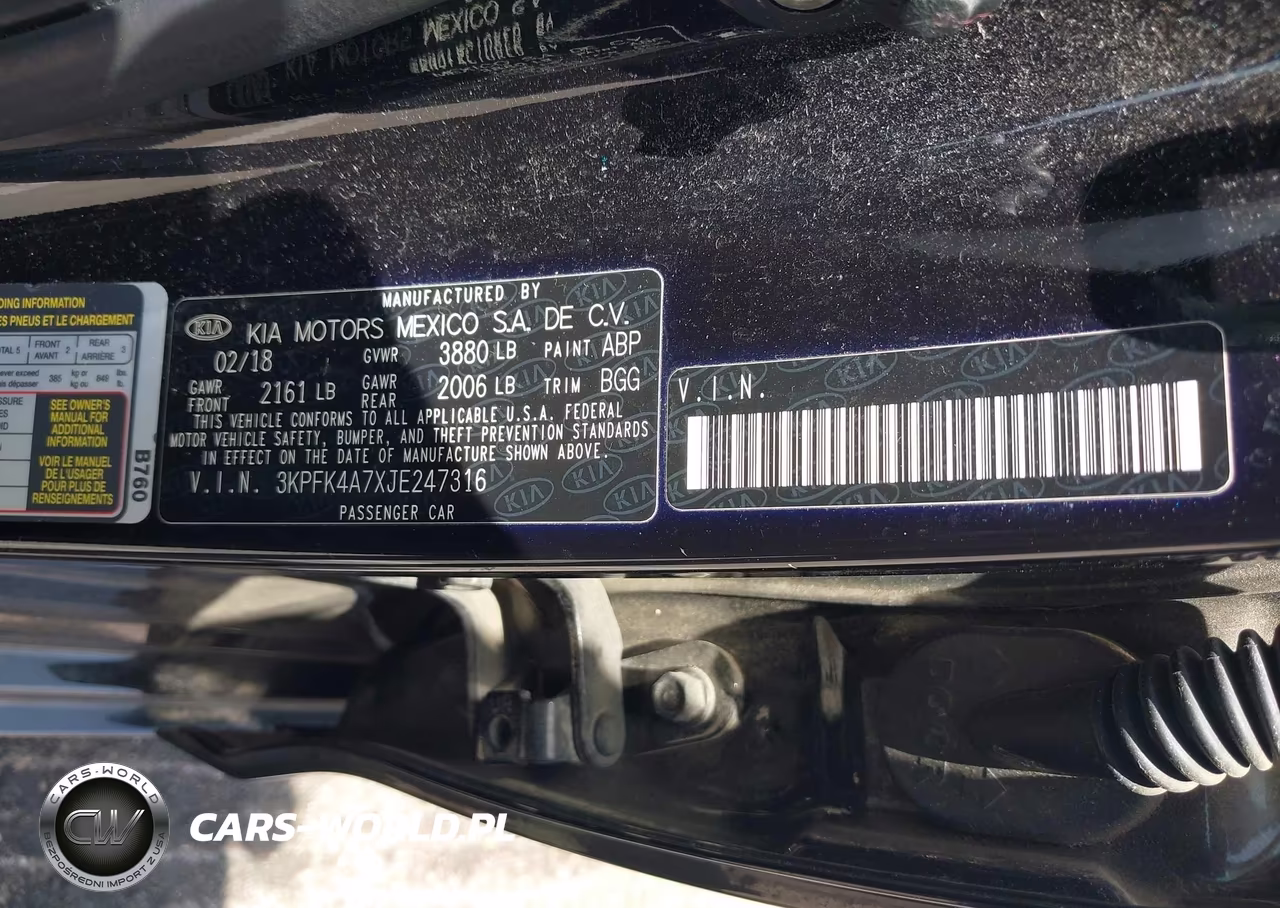 2018 Kia Forte Lx VIN:3KPFK4A7XJE247316 - 9