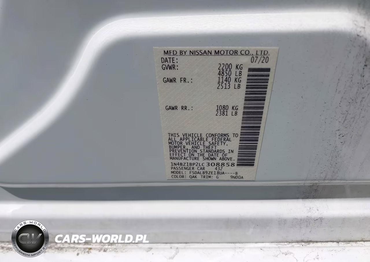 2020 Nissan Leaf S Plus 62 Kwh VIN:1N4BZ1BP2LC308858 - 9