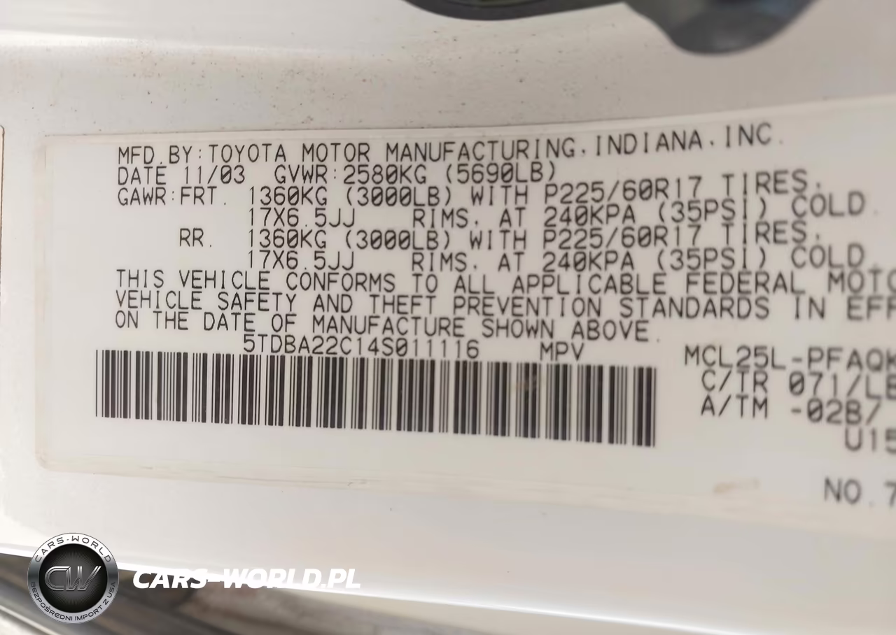 2004 Toyota Sienna Xle Limited VIN:5TDBA22C14S011116 - 9