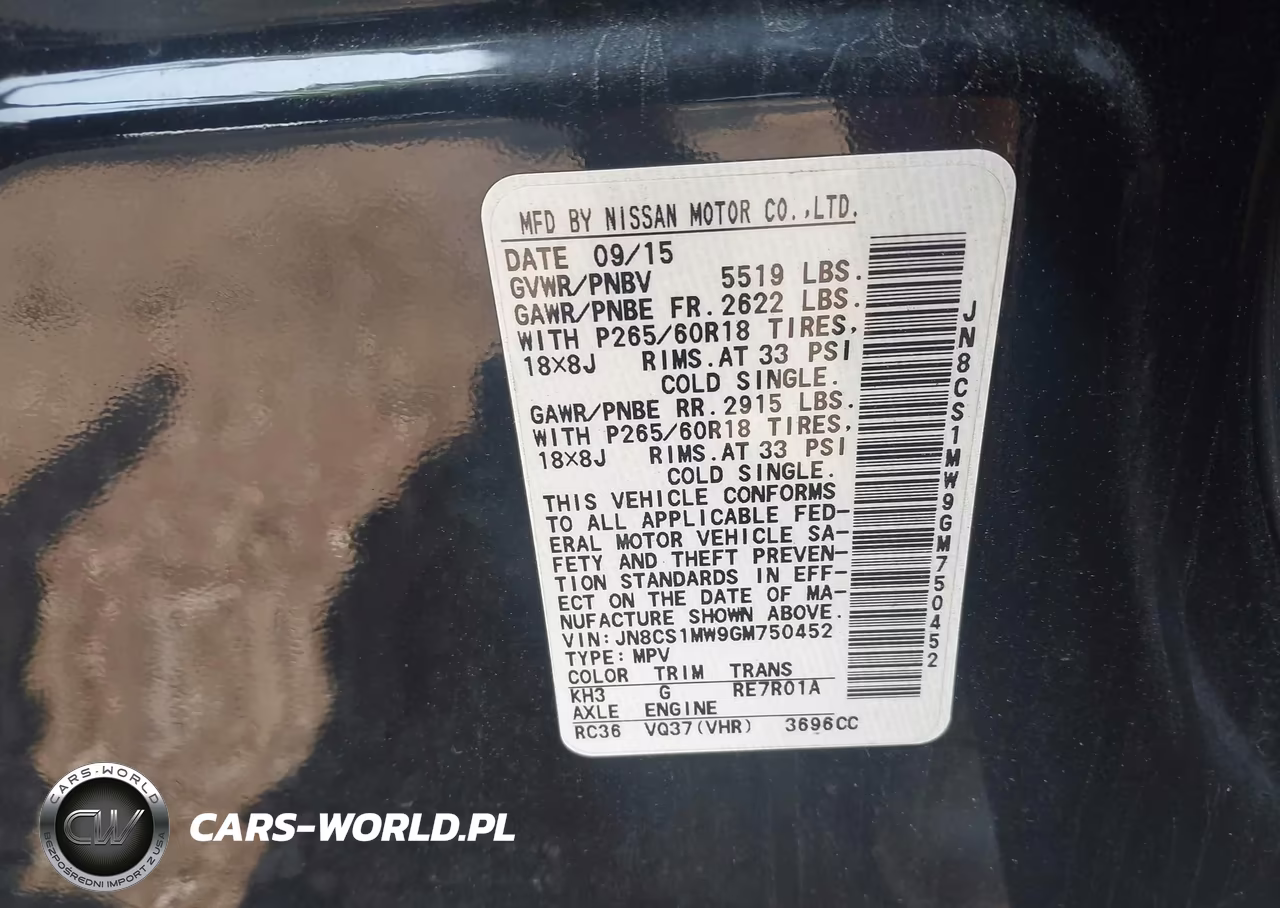 2016 Infiniti Qx70 VIN:JN8CS1MW9GM750452 - 9