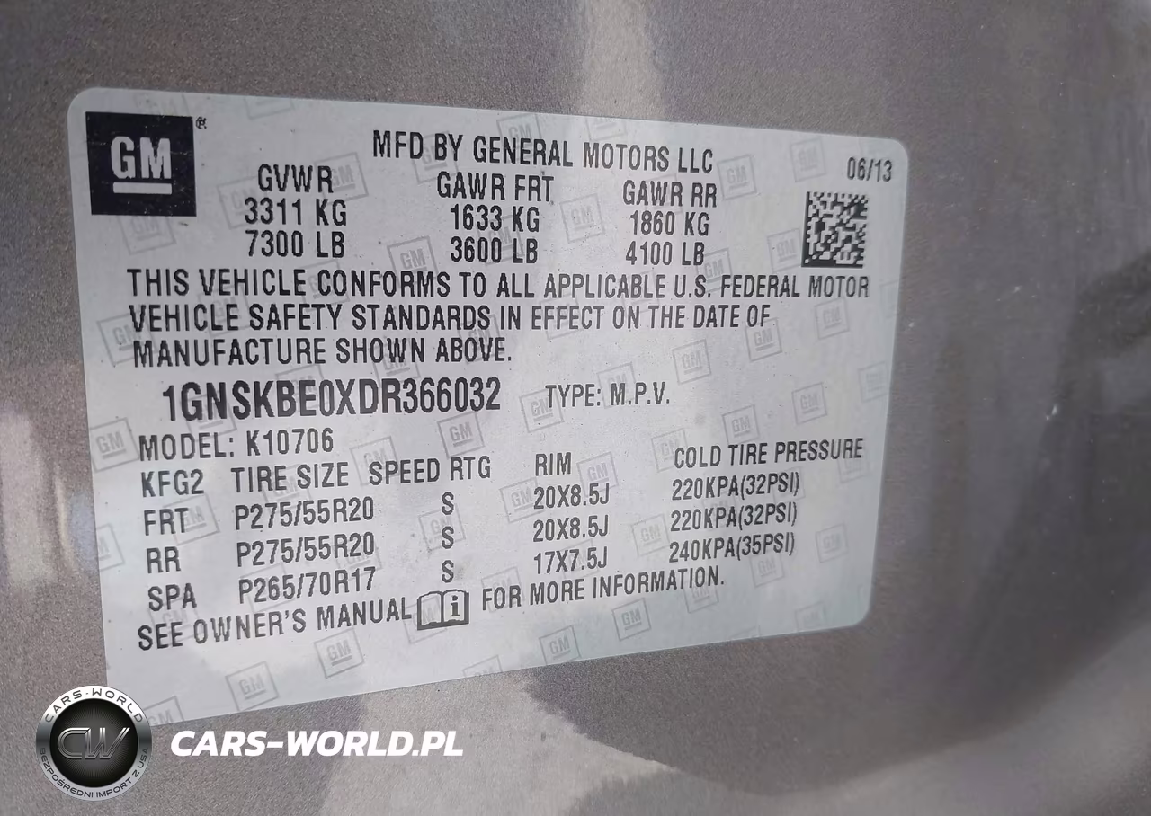 2013 Chevrolet Tahoe Lt VIN:1GNSKBE0XDR366032 - 9