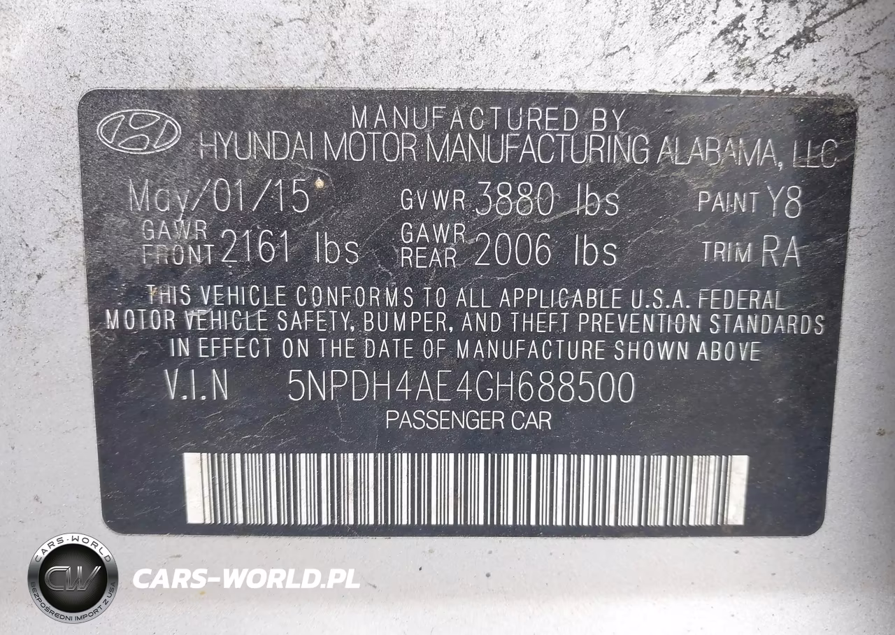 2016 Hyundai Elantra Se VIN:5NPDH4AE4GH688500 - 9
