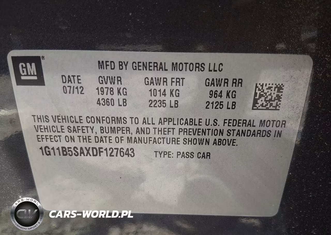 2013 Chevrolet Malibu 1Ls VIN:1G11B5SAXDF127643 - 9