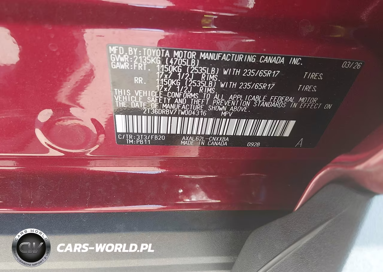 2026 Toyota Rav4 Le VIN:2T36DRBV7TW004316 - 9