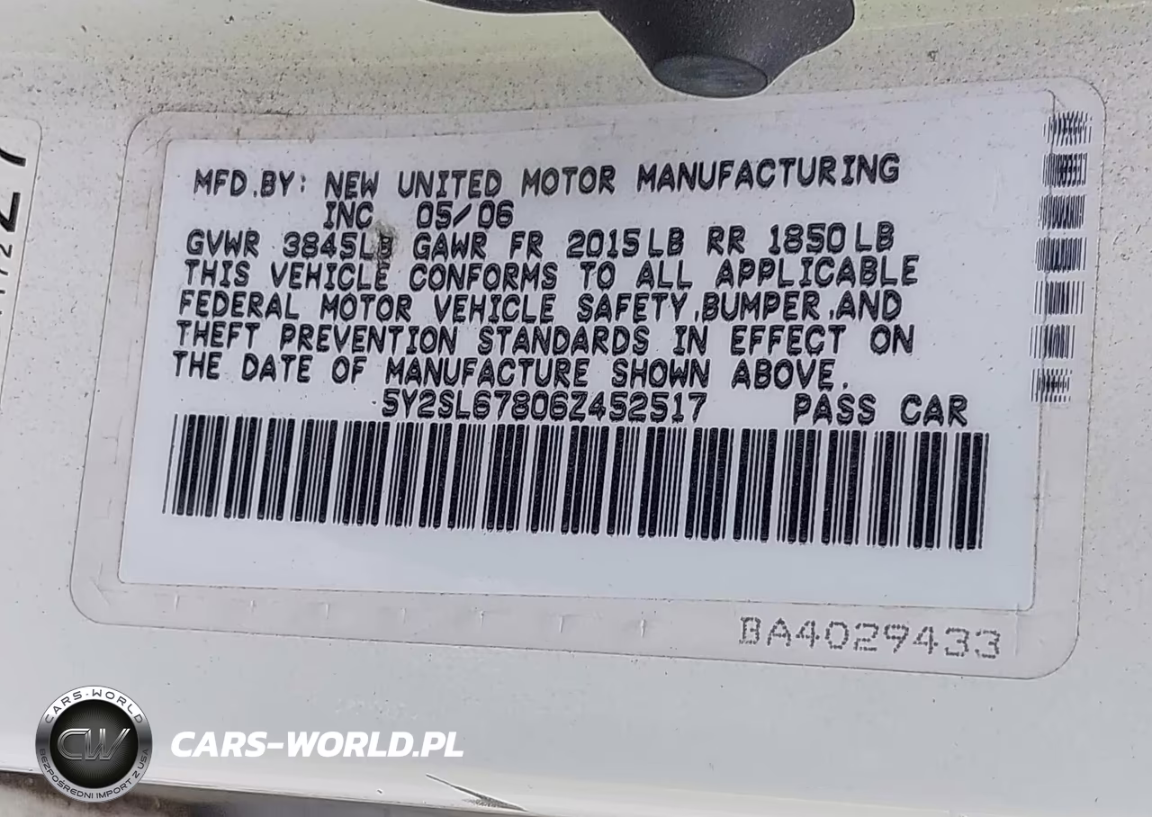 2006 Pontiac Vibe VIN:5Y2SL67806Z452517 - 9