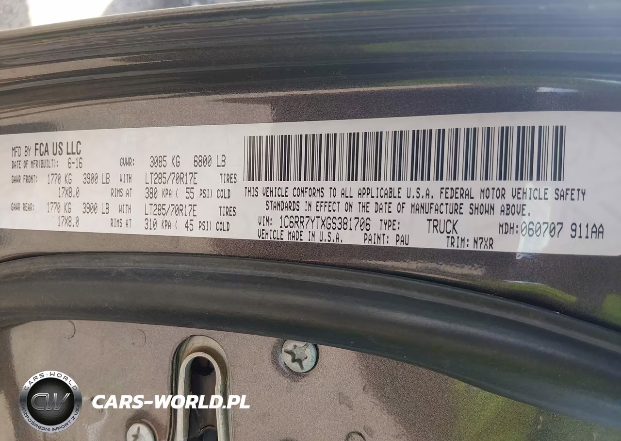 2016 Ram 1500 Rebel VIN:1C6RR7YTXGS381706 - 9