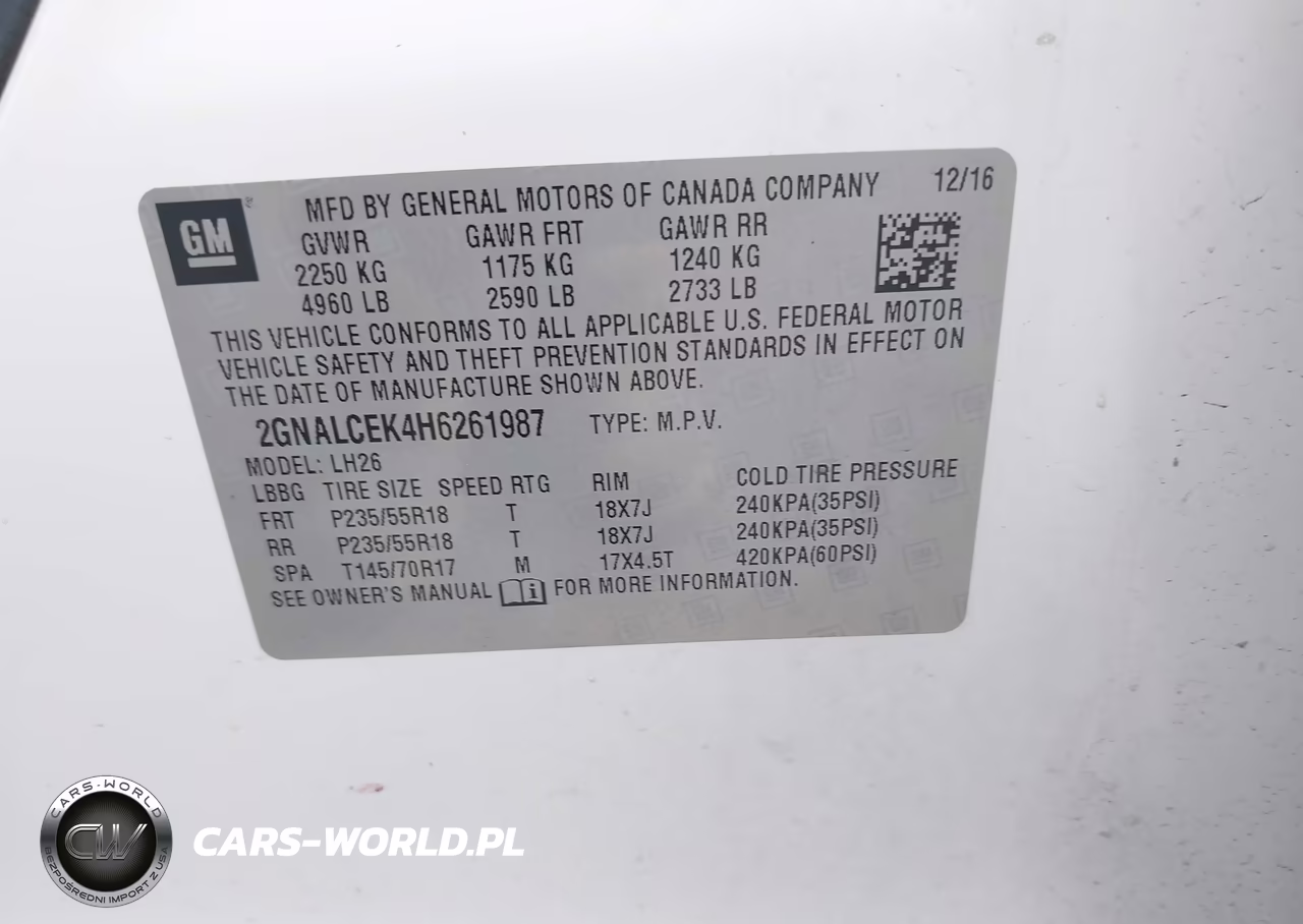 2017 Chevrolet Equinox Lt VIN:2GNALCEK4H6261987 - 9