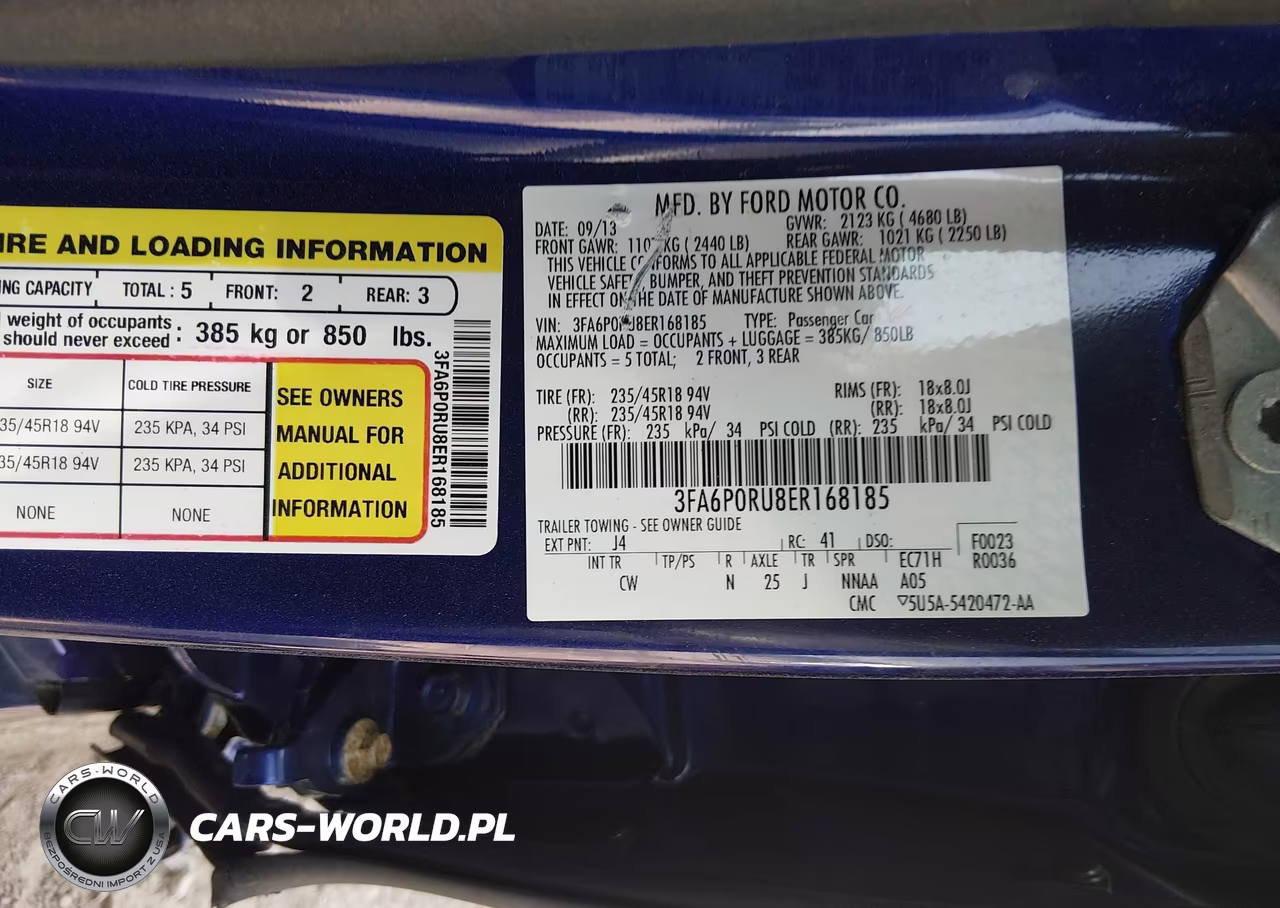 2014 Ford Fusion Hybrid Titanium VIN:3FA6P0RU8ER168185 - 9