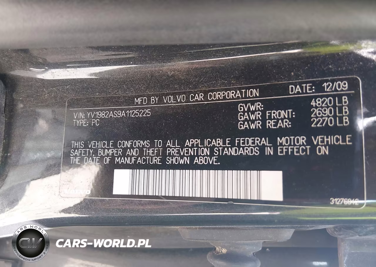 2010 Volvo S80 3.2 VIN:YV1982AS9A1125225 - 9