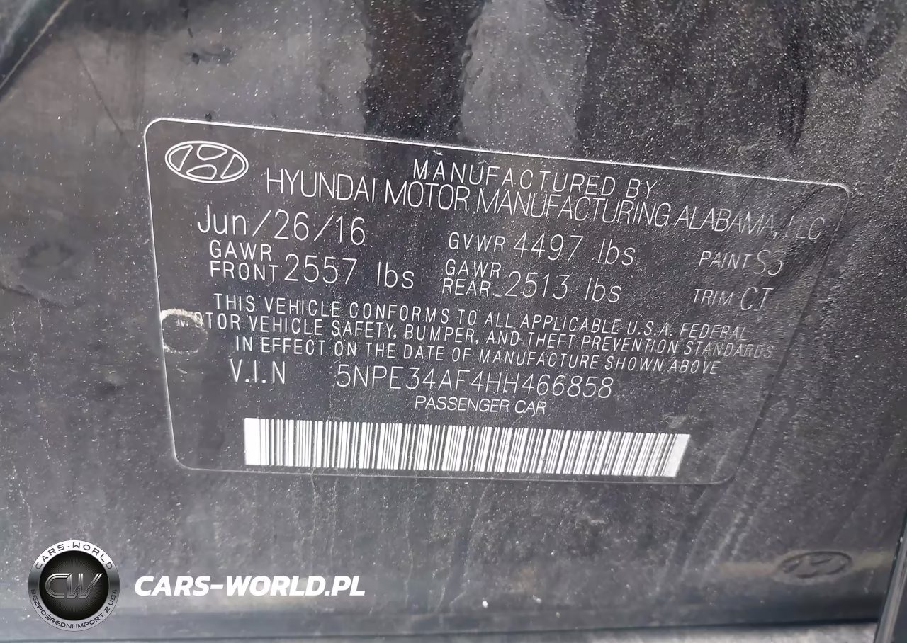 2017 Hyundai Sonata Sport VIN:5NPE34AF4HH466858 - 9