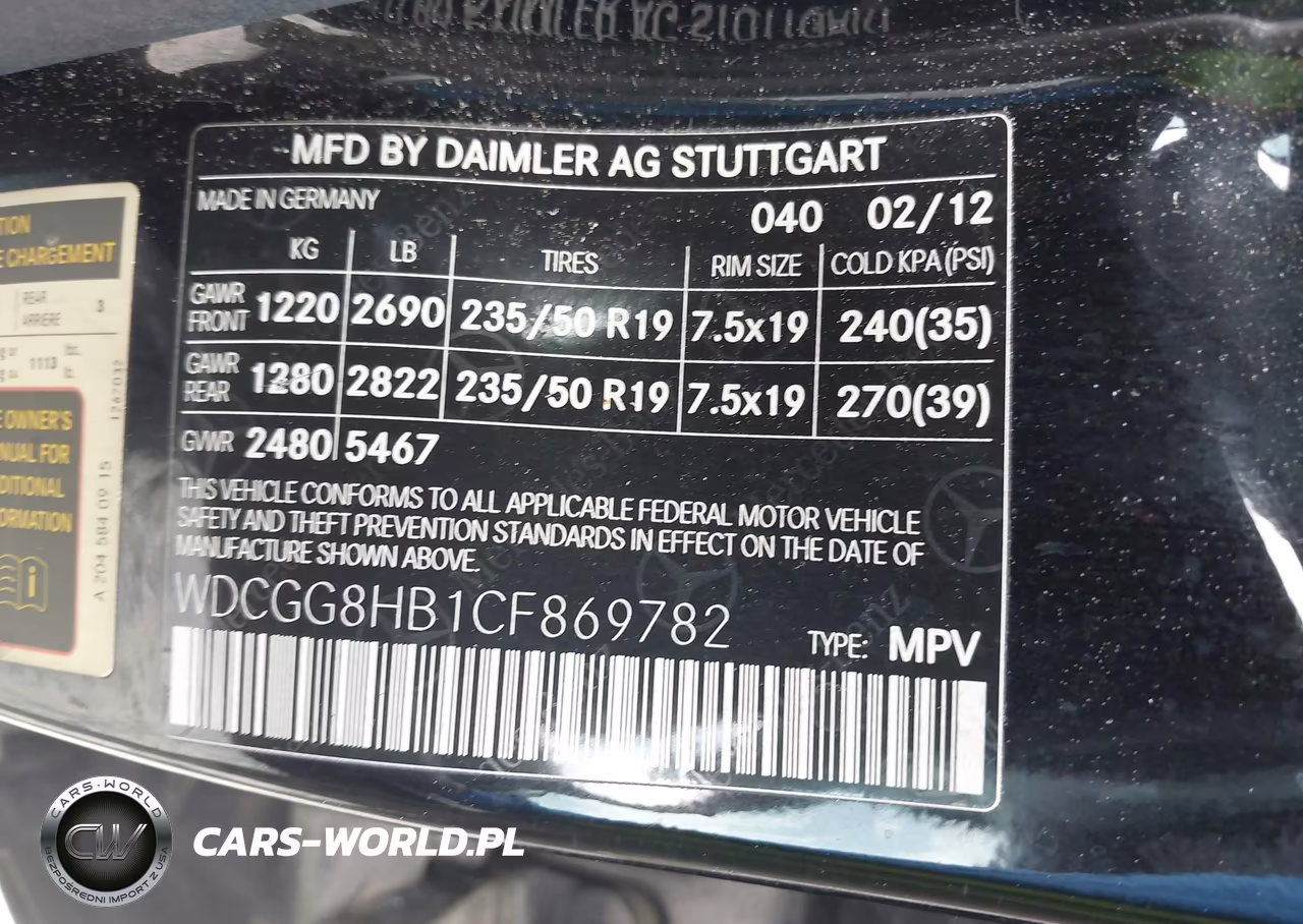 2012 Mercedes-Benz Glk 350 4Matic VIN:WDCGG8HB1CF869782 - 9