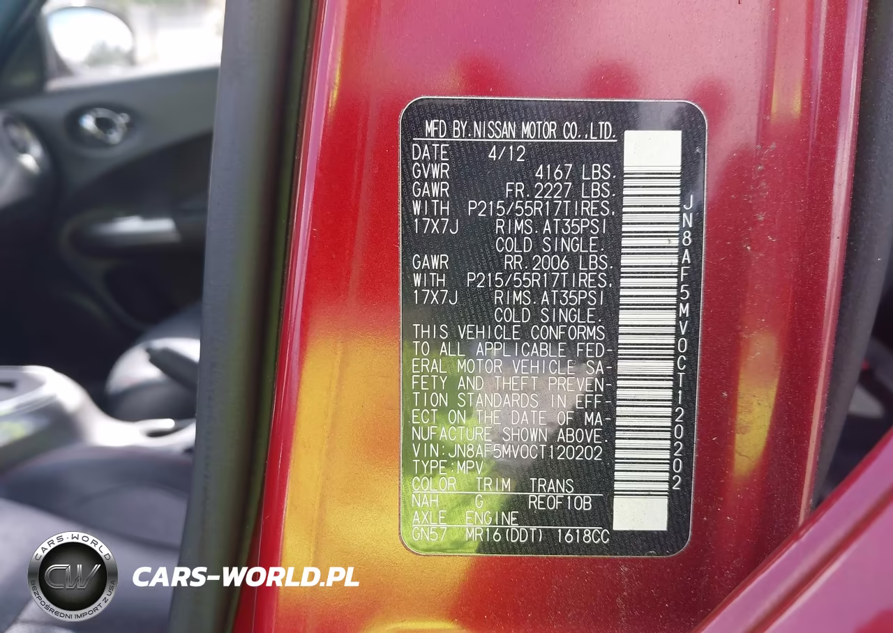 2012 Nissan Juke Sl VIN:JN8AF5MV0CT120202 - 9