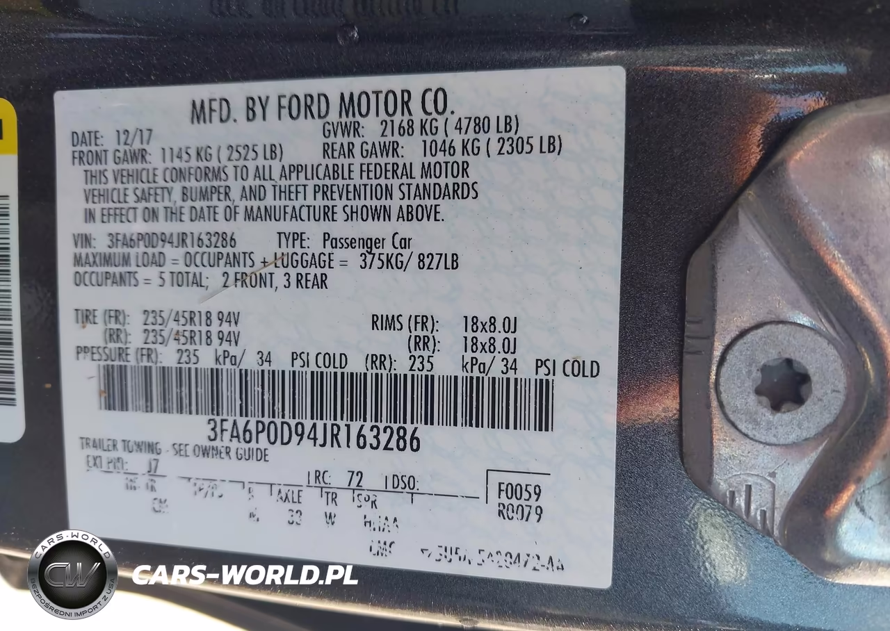 2018 Ford Fusion Platinum-Titanium VIN:3FA6P0D94JR163286 - 9