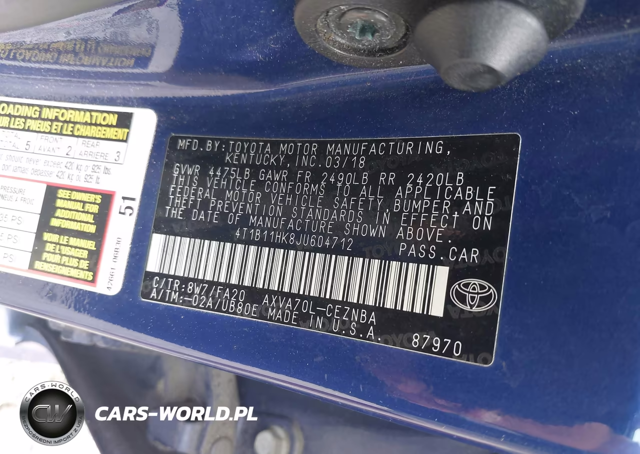 2018 Toyota Camry Le VIN:4T1B11HK8JU604712 - 9