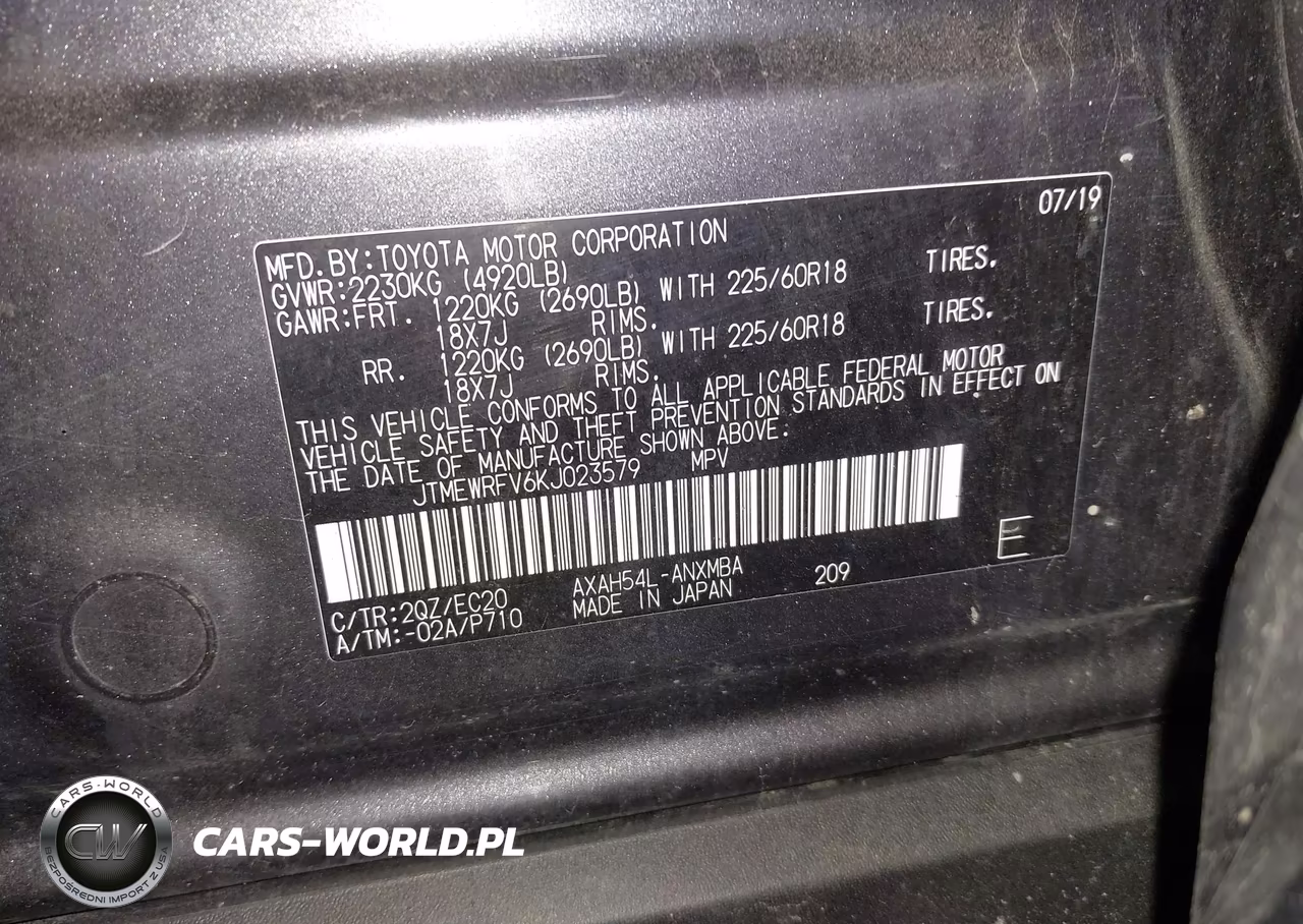 2019 Toyota Rav4 Hybrid Xse VIN:JTMEWRFV6KJ023579 - 9