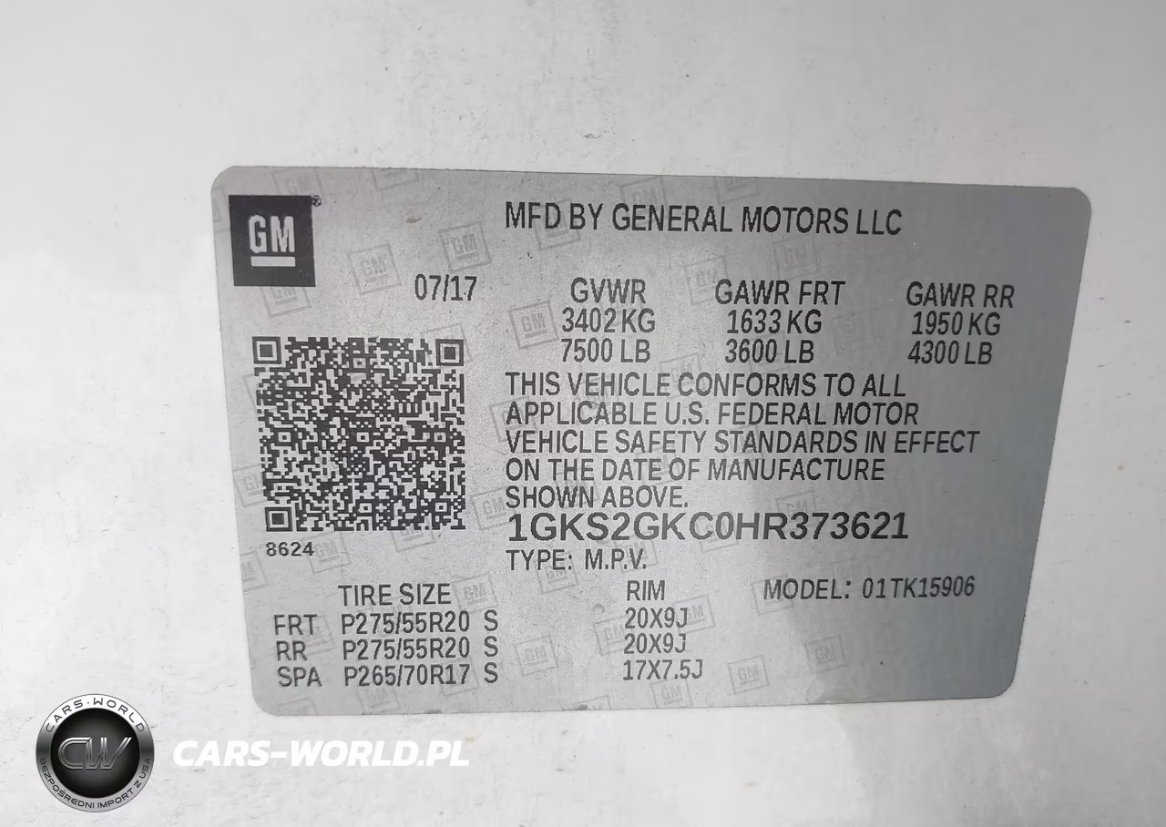 2017 GMC Yukon Xl Slt VIN:1GKS2GKC0HR373621 - 9