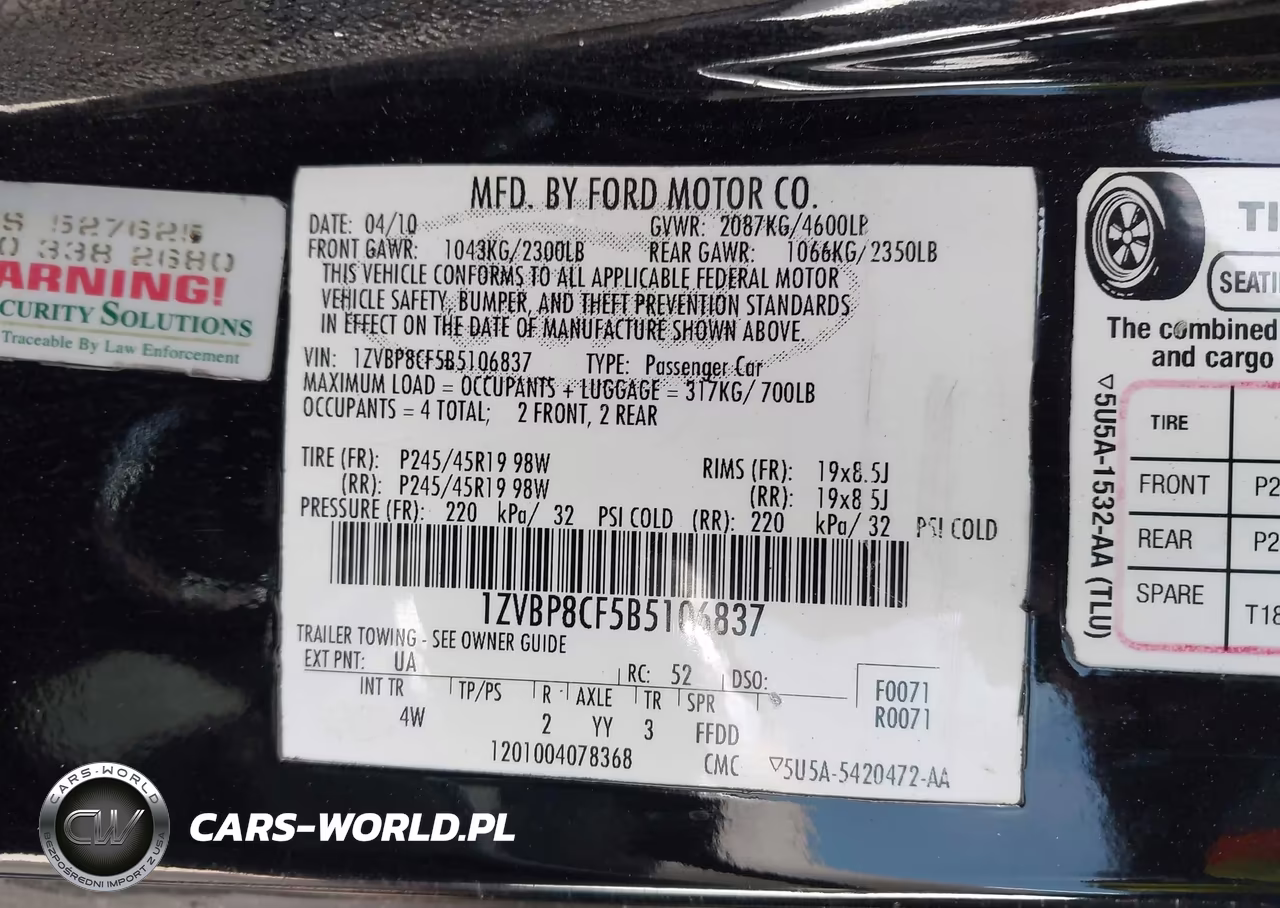 2011 Ford Mustang Gt-Gt Premium VIN:1ZVBP8CF5B5106837 - 9