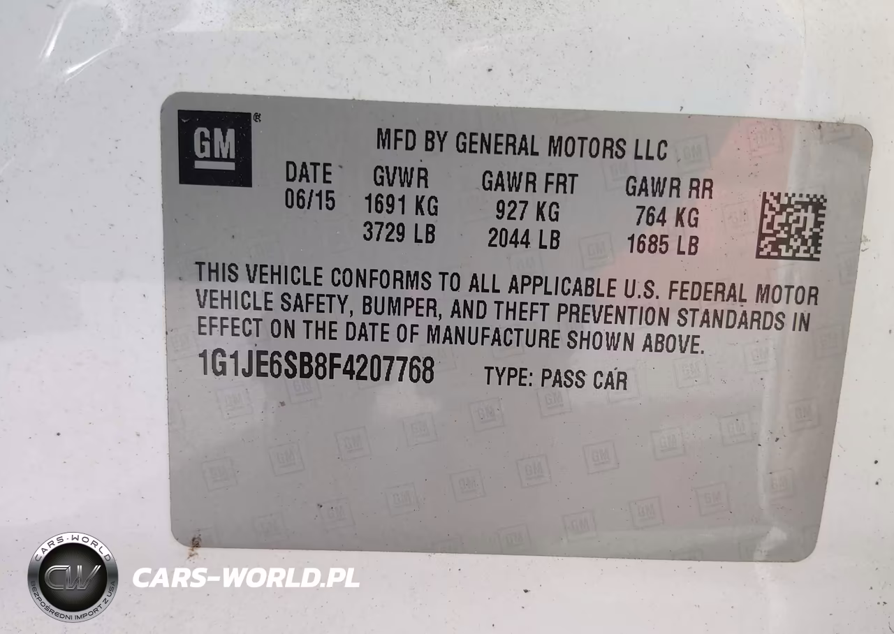 2015 Chevrolet Sonic Ltz Auto VIN:1G1JE6SB8F4207768 - 9