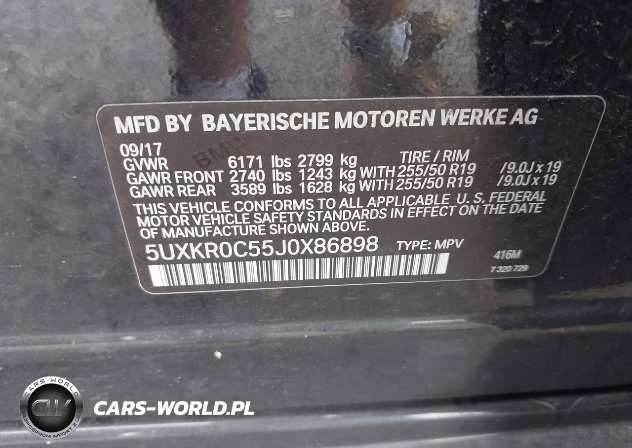2018 BMW X5 xDrive35I VIN:5UXKR0C55J0X86898 - 9