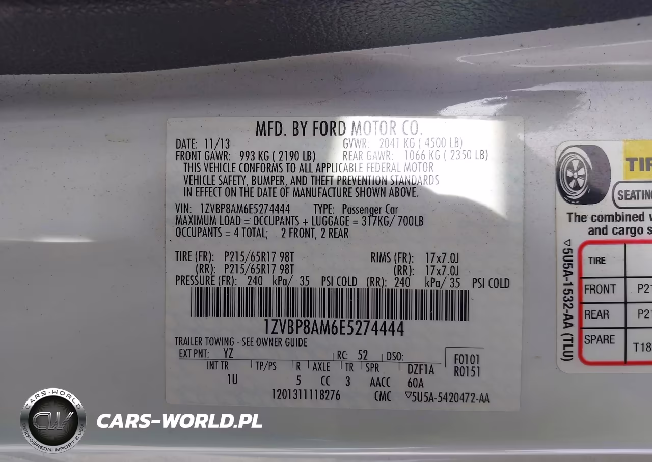 2014 Ford Mustang V6-V6 Premium VIN:1ZVBP8AM6E5274444 - 9