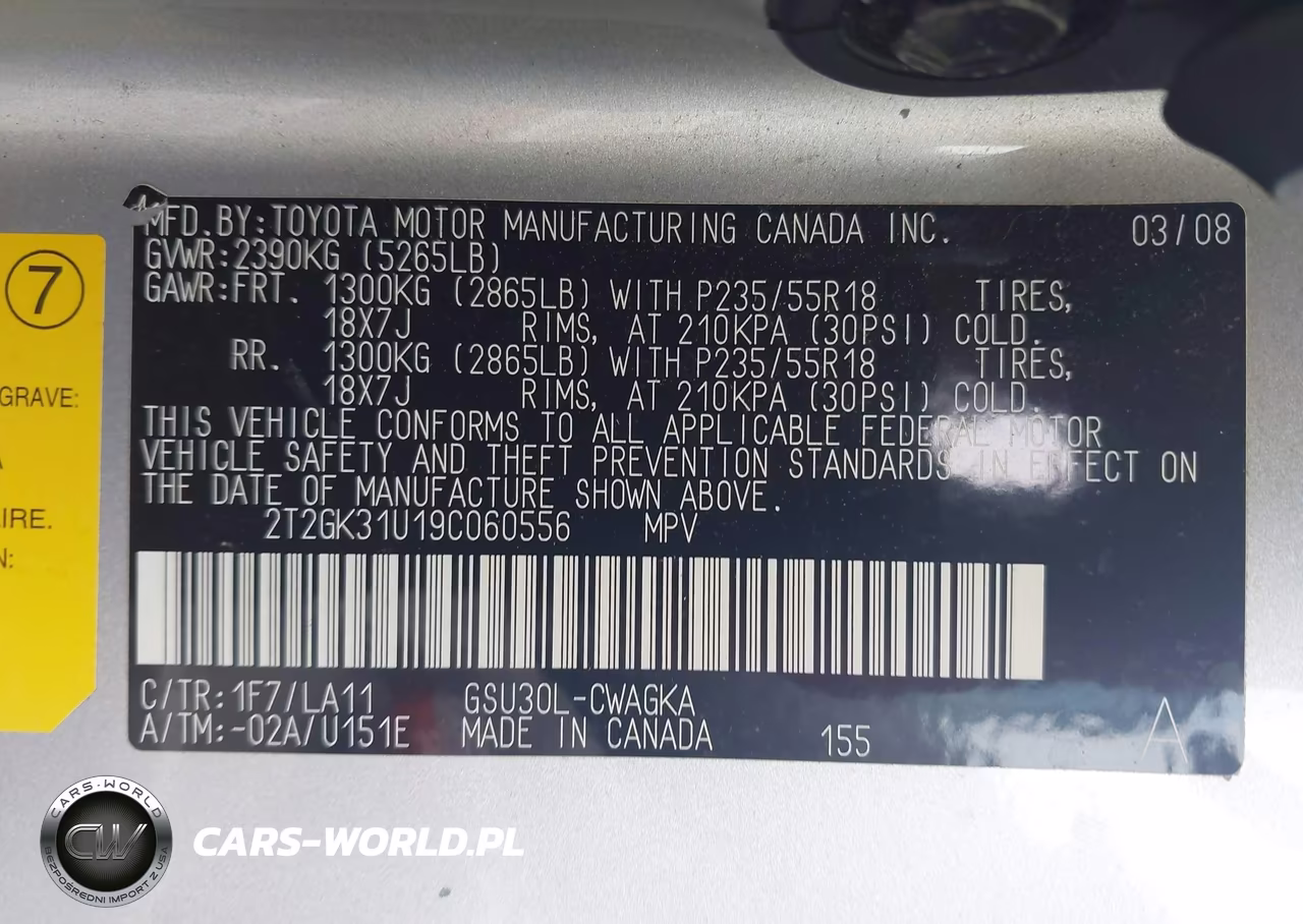 2009 Lexus Rx 350 VIN:2T2GK31U19C060556 - 9