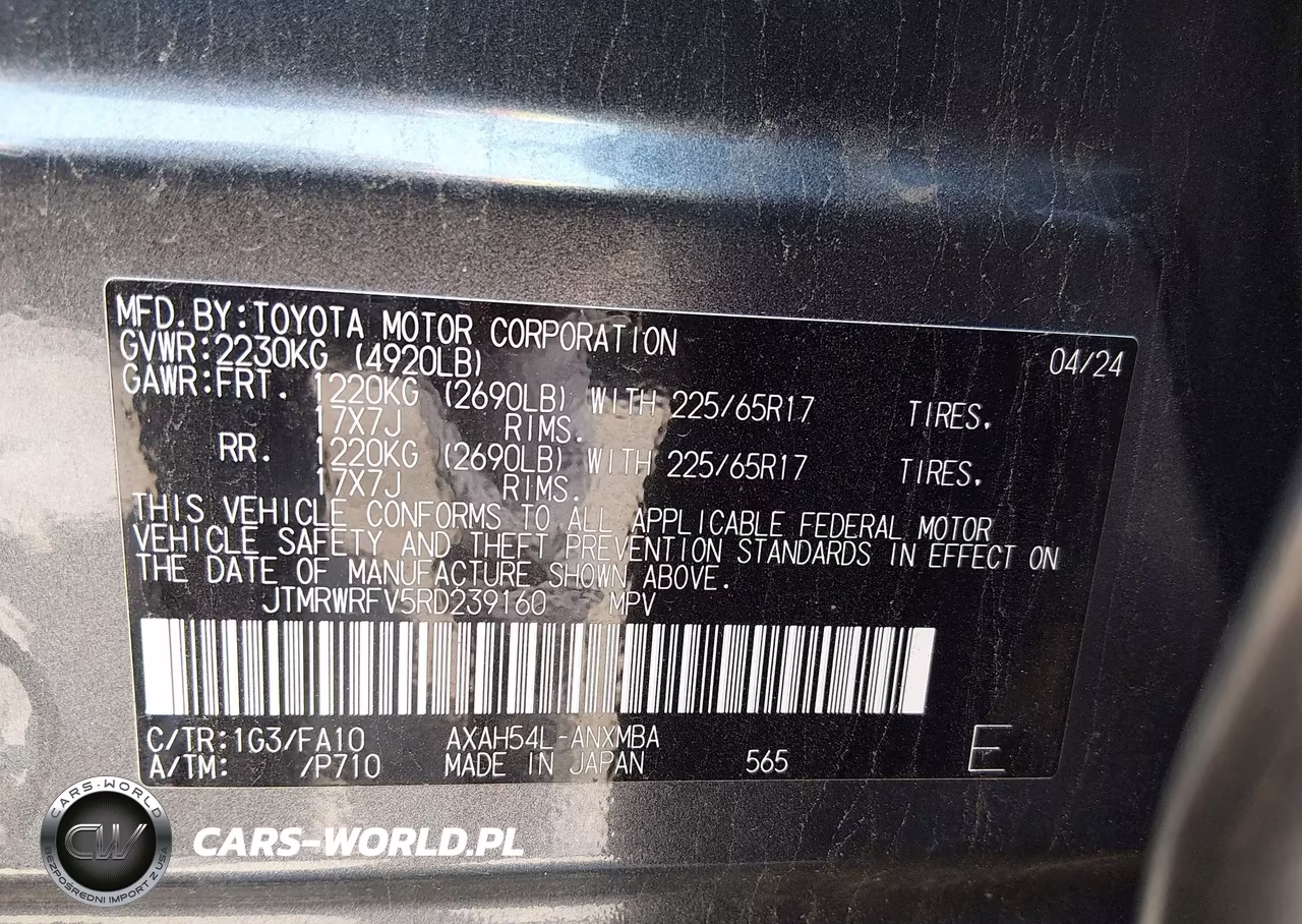 2024 Toyota Rav4 Hybrid Xle VIN:JTMRWRFV5RD239160 - 9