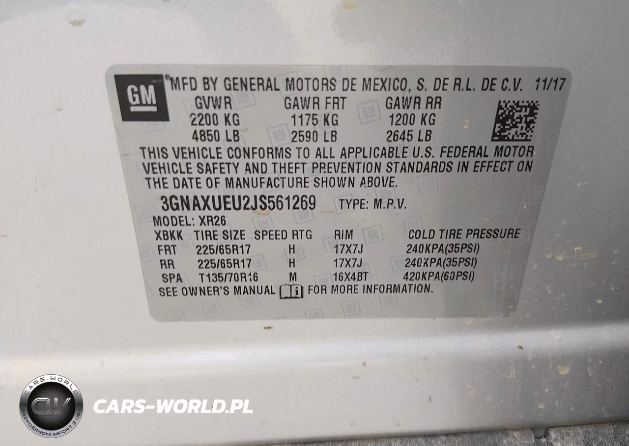 2018 Chevrolet Equinox Lt VIN:3GNAXUEU2JS561269 - 9