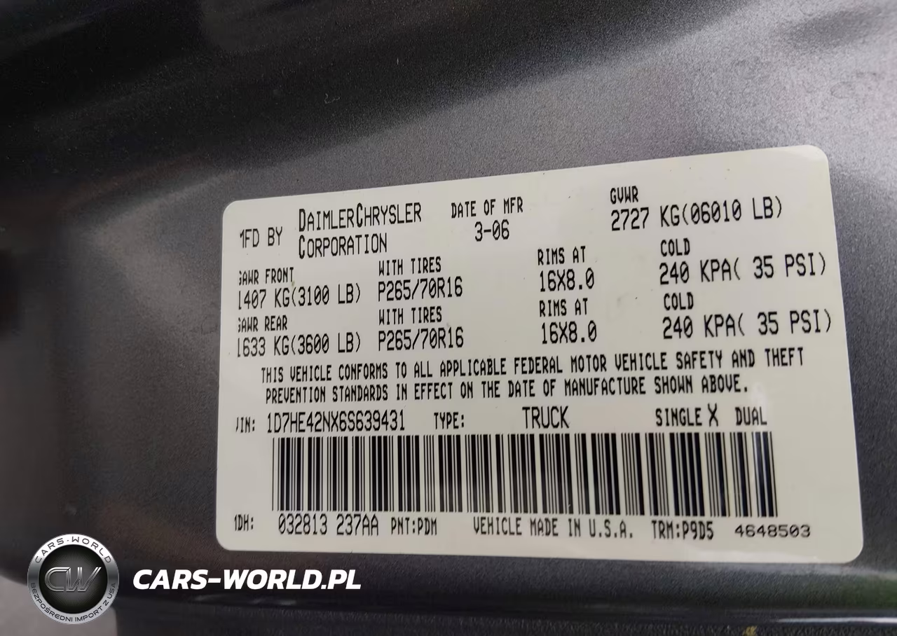 2006 Dodge Dakota Slt VIN:1D7HE42NX6S639431 - 9