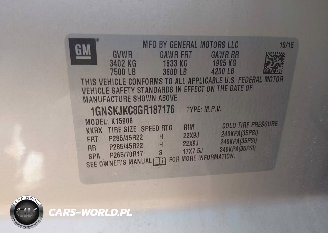2016 Chevrolet Suburban Ltz VIN:1GNSKJKC8GR187176 - 9