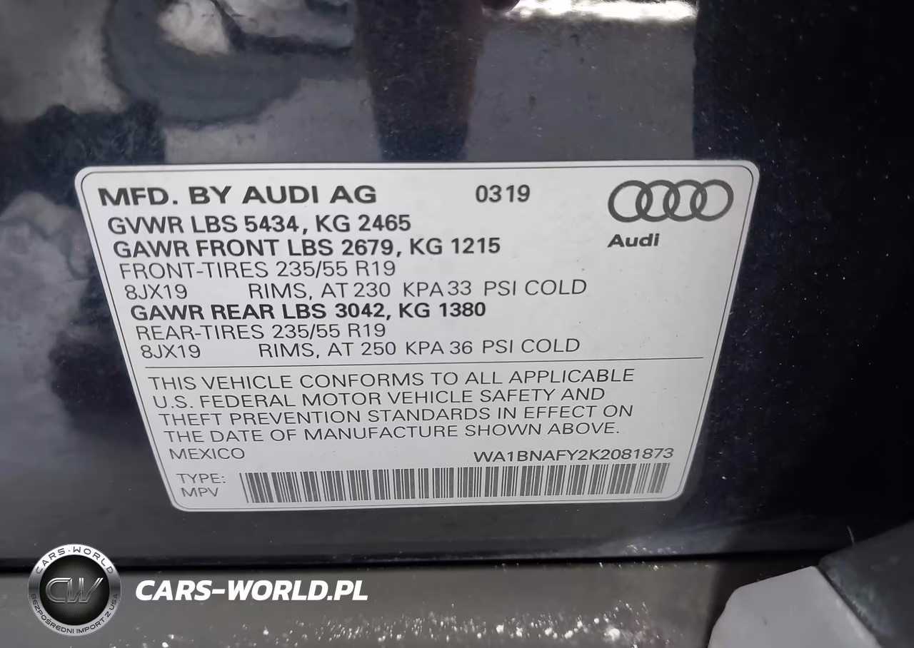 2019 Audi Q5 45 Premium VIN:WA1BNAFY2K2081873 - 9