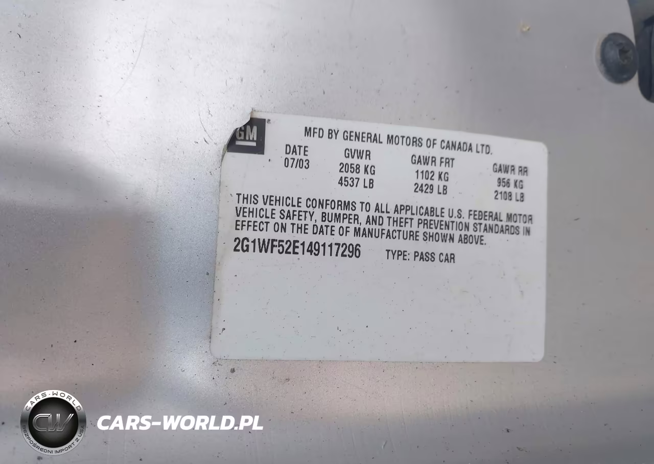2004 Chevrolet Impala VIN:2G1WF52E149117296 - 9