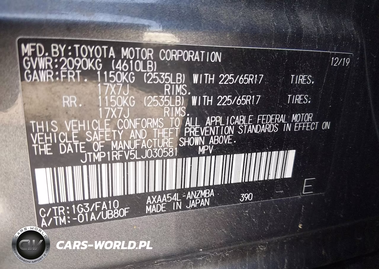 2020 Toyota Rav4 Xle VIN:JTMP1RFV5LJ030581 - 9