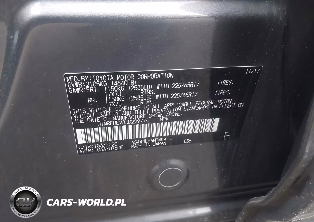2018 Toyota Rav4 Xle VIN:JTMRFREV8JD229776 - 9
