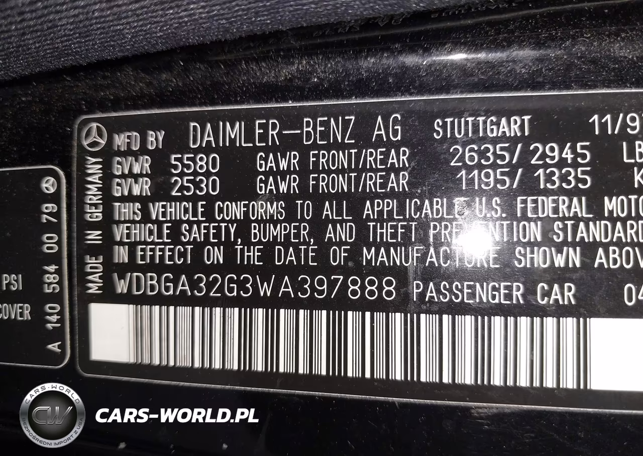 1998 Mercedes-Benz S 320 VIN:WDBGA32G3WA397888 - 9