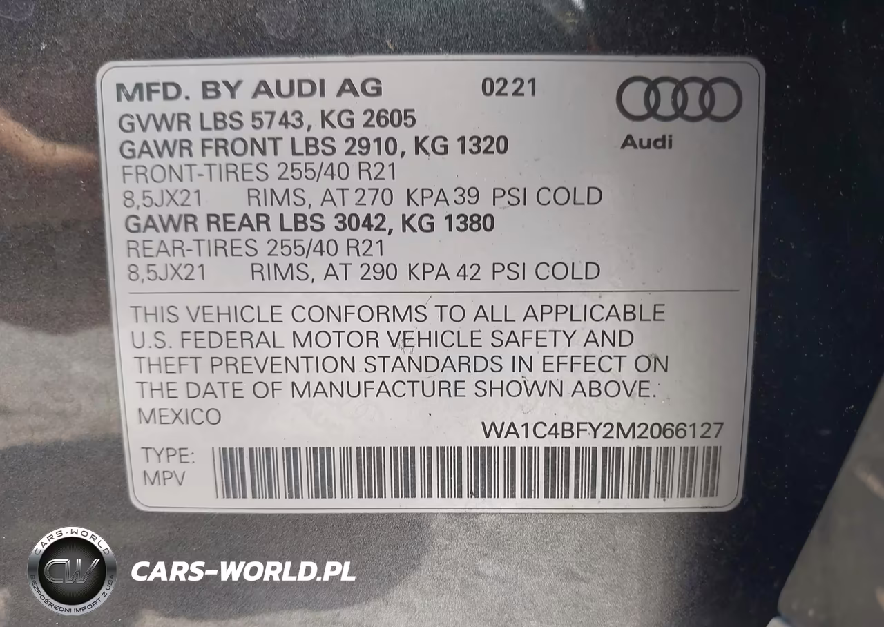 2021 Audi Sq5 Prestige Tfsi Quattro Tiptronic VIN:WA1C4BFY2M2066127 - 9