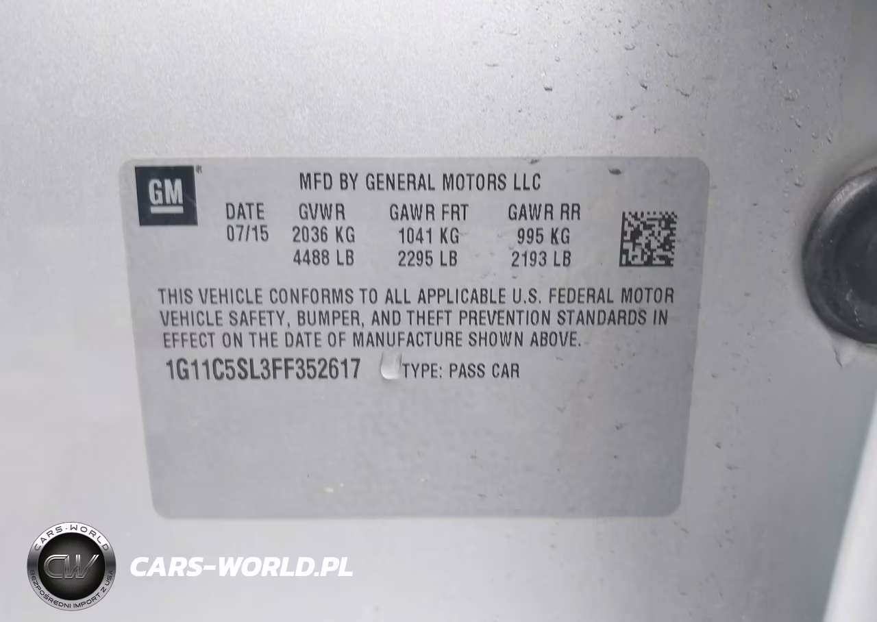 2015 Chevrolet Malibu 1Lt VIN:1G11C5SL3FF352617 - 9