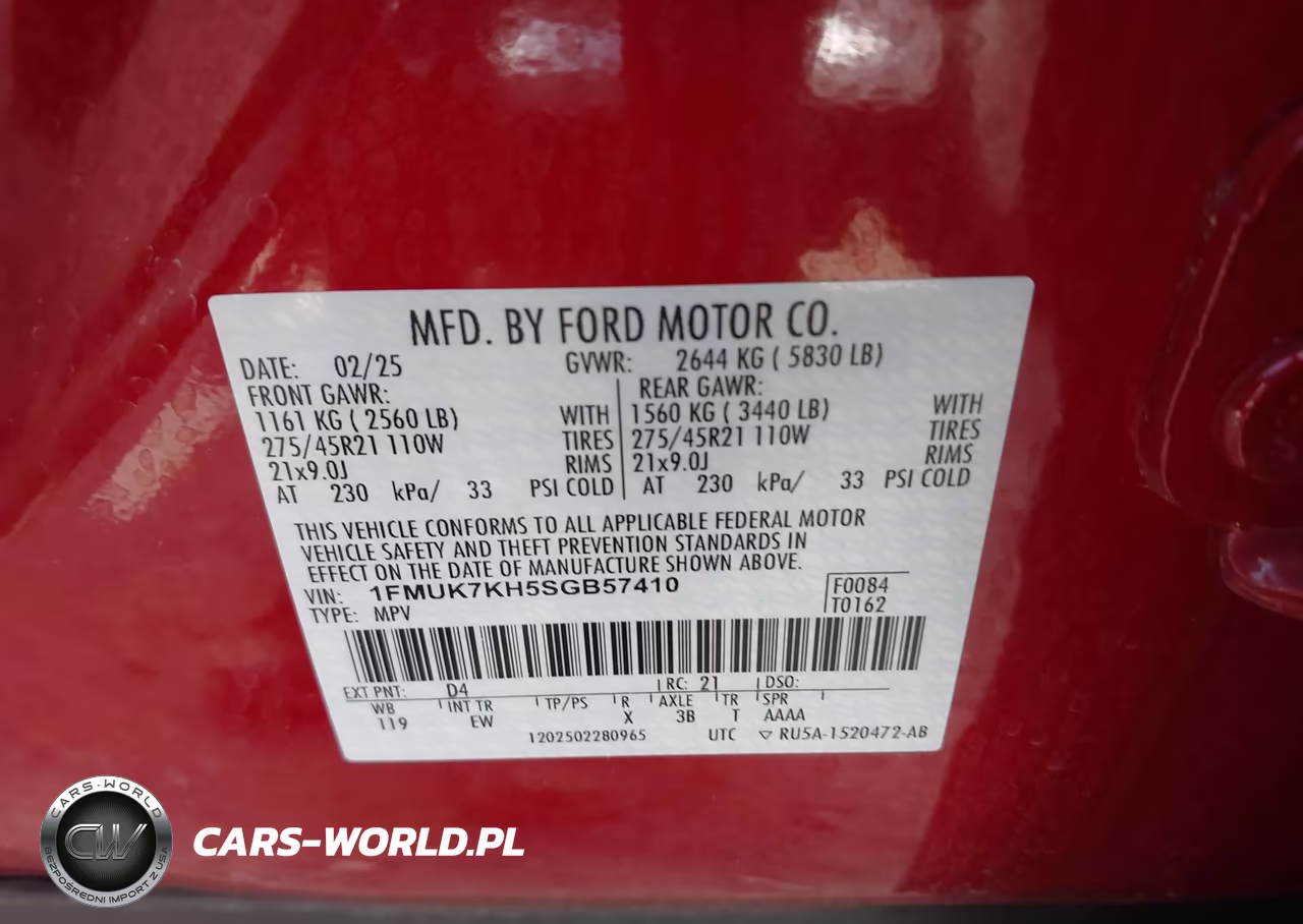 2025 Ford Explorer St-Line VIN:1FMUK7KH5SGB57410 - 9