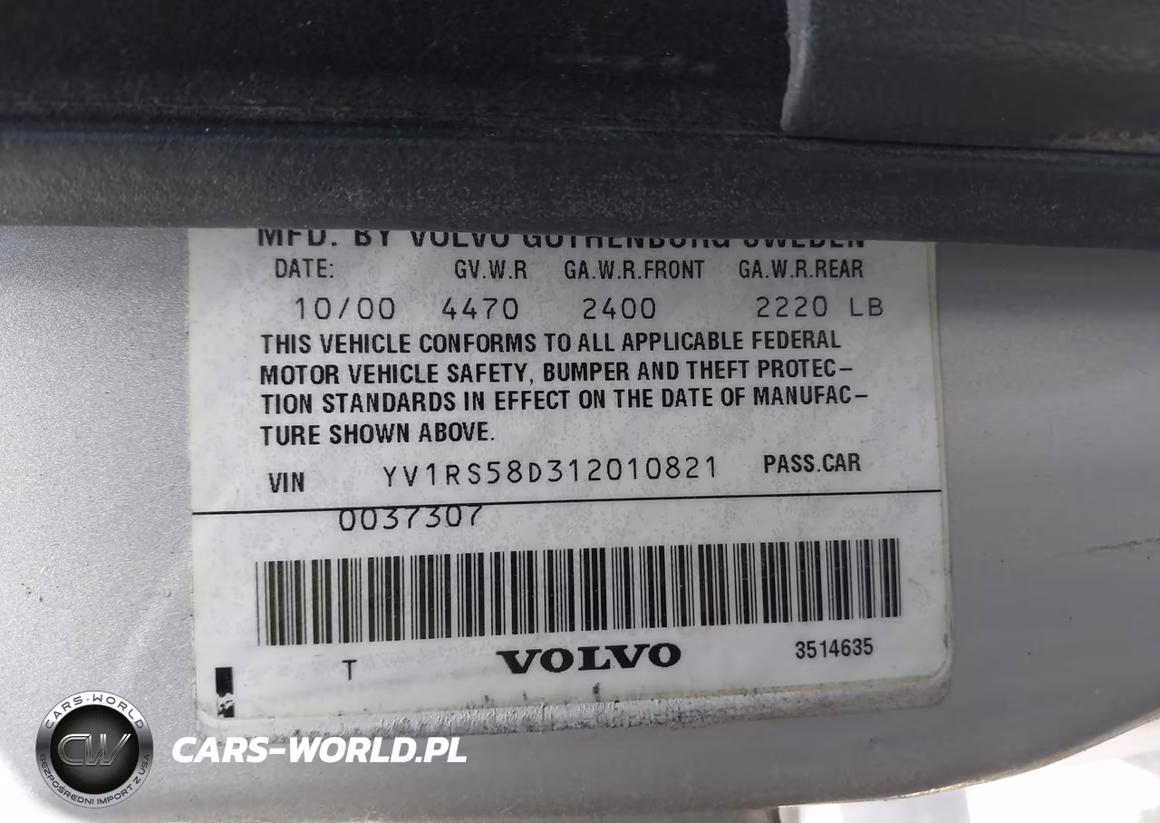 2001 Volvo S60 2.4T VIN:YV1RS58D312010821 - 9