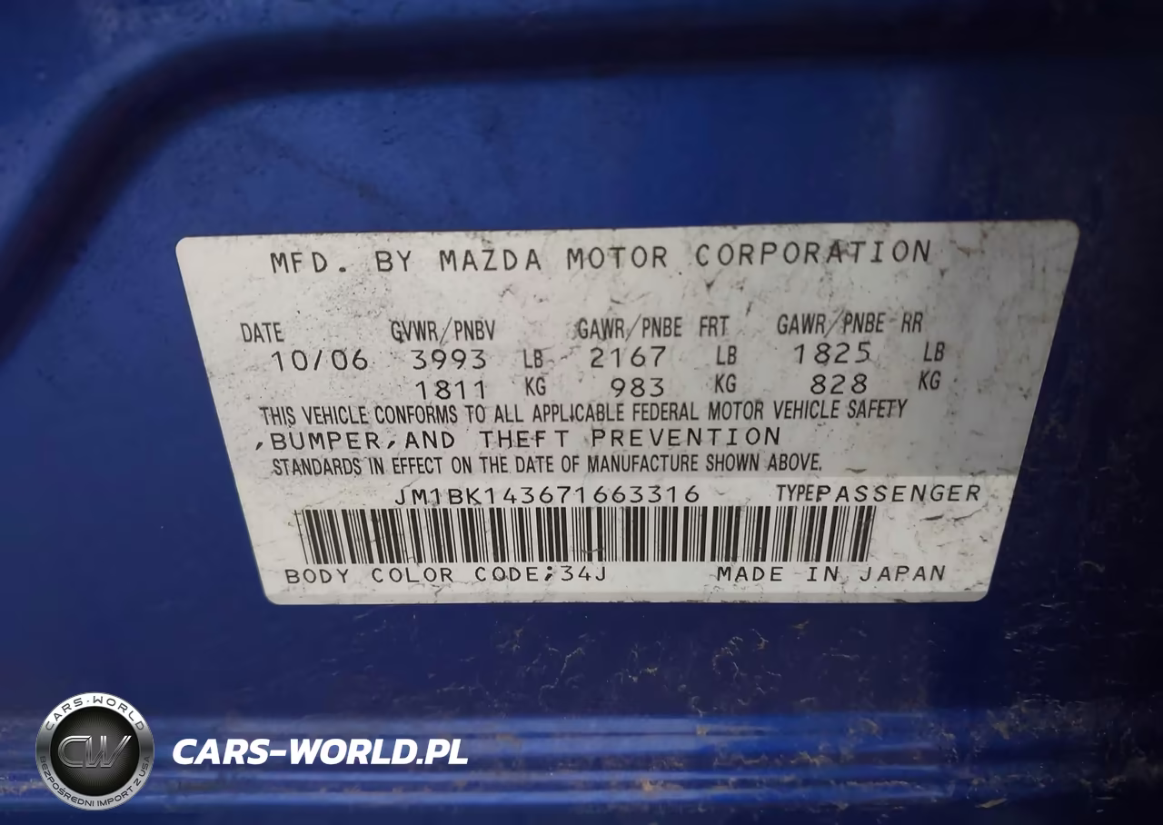 2007 Mazda Mazda3 S Sport VIN:JM1BK143671663316 - 9