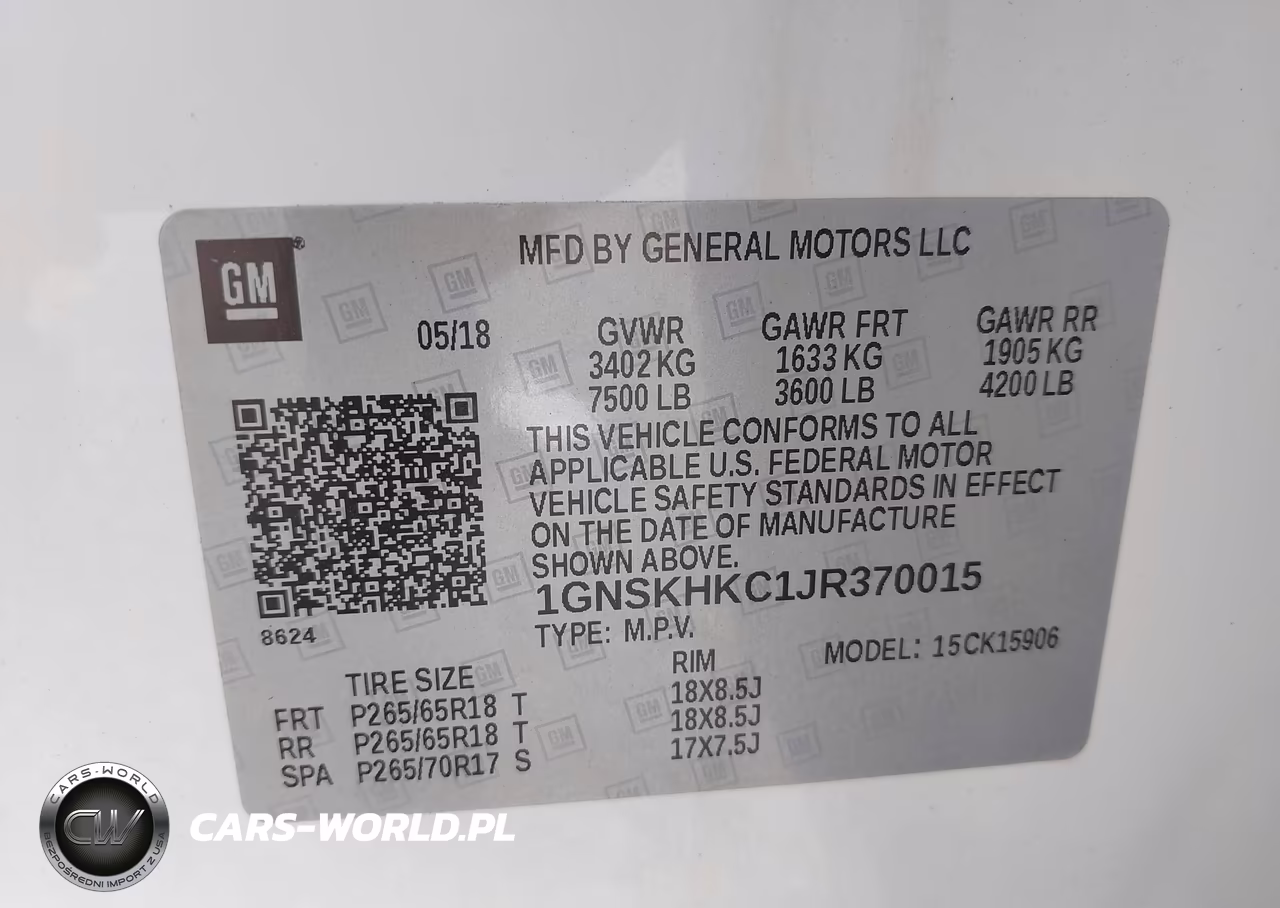 2018 Chevrolet Suburban K1500 Lt VIN:1GNSKHKC1JR370015 - 9