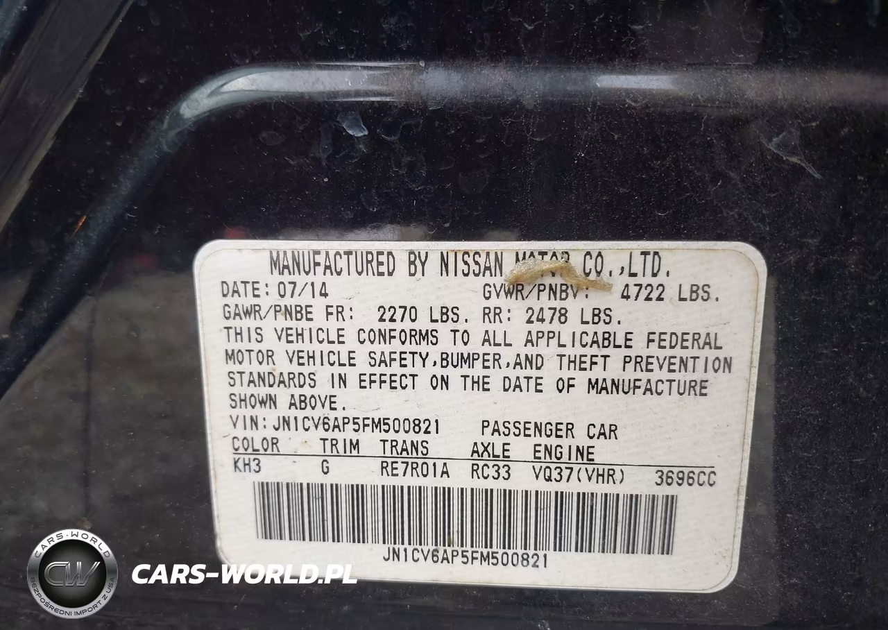 2015 Infiniti Q40 VIN:JN1CV6AP5FM500821 - 9