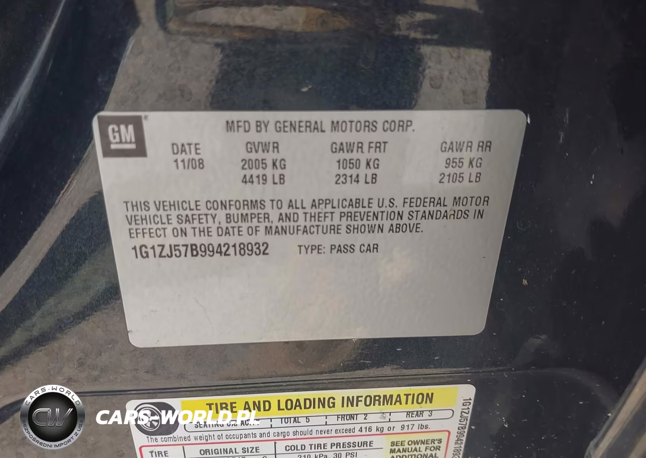 2009 Chevrolet Malibu Lt VIN:1G1ZJ57B994218932 - 9