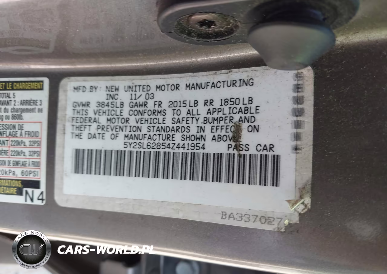 2004 Pontiac Vibe VIN:5Y2SL62854Z441954 - 9