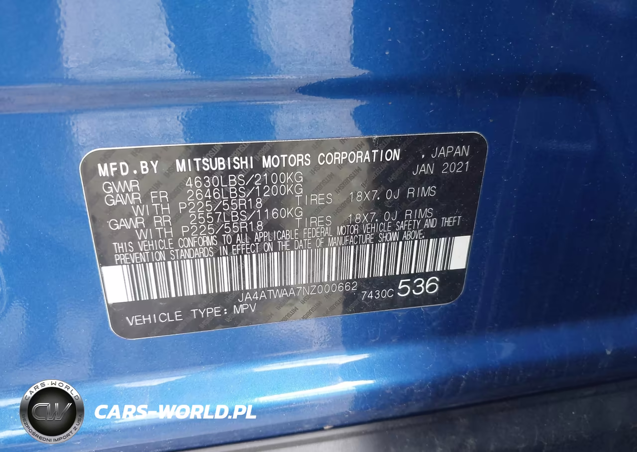 2022 Mitsubishi Eclipse Cross Se S-Awc-Se Special Edition S-Awc-Sel S-Awc-Sel Special Edition S-Awc VIN:JA4ATWAA7NZ000662 - 9