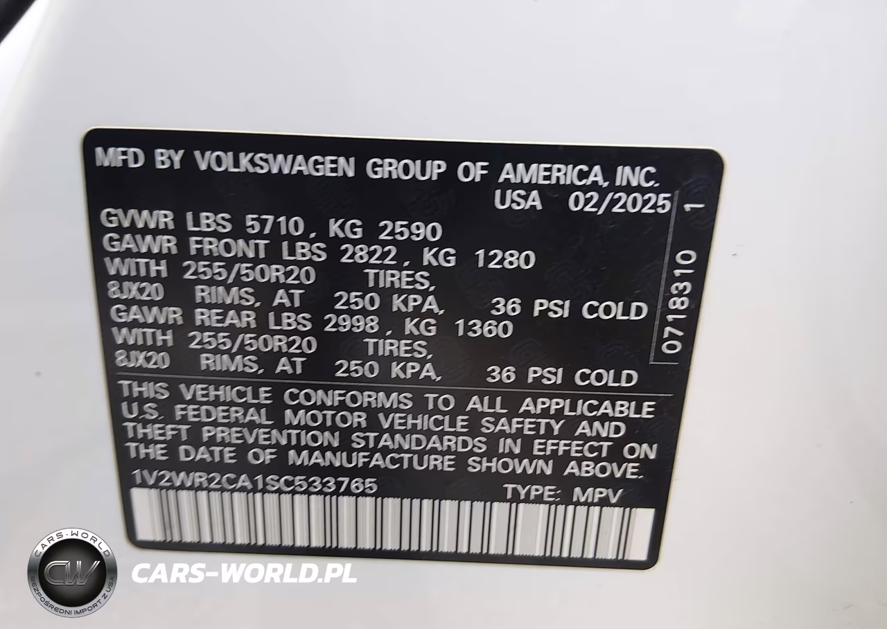 2025 Volkswagen Atlas 2.0T Se W-Technology VIN:1V2WR2CA1SC533765 - 9