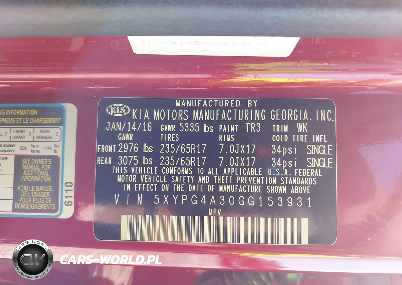 2016 Kia Sorento 2.4L Lx VIN:5XYPG4A30GG153931 - 9