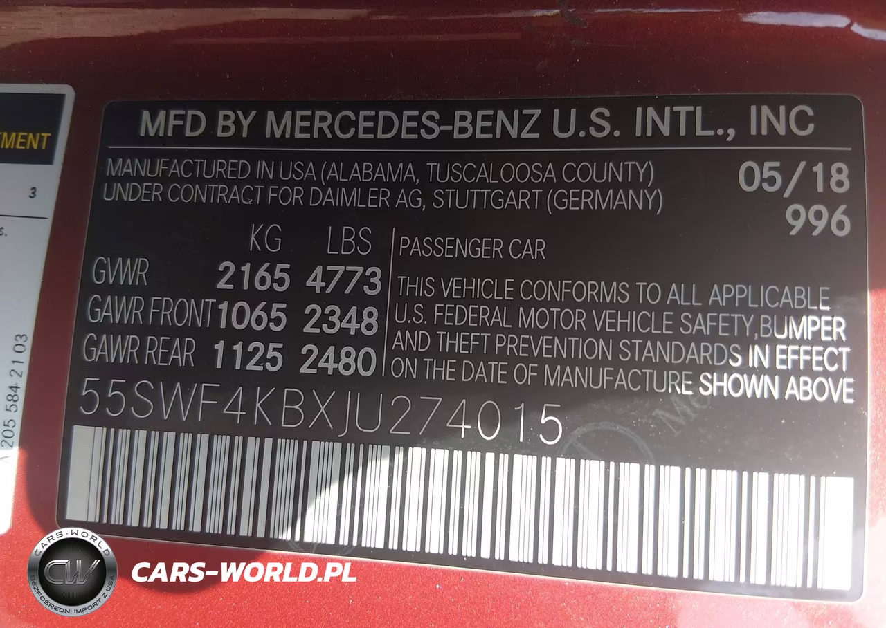 2018 Mercedes-Benz C 300 4Matic VIN:55SWF4KBXJU274015 - 9