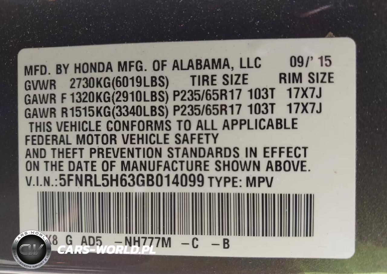 2016 Honda Odyssey Ex-L VIN:5FNRL5H63GB014099 - 9