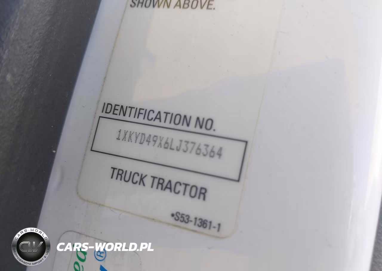 2020 Kenworth T680 VIN:1XKYD49X6LJ376364 - 8